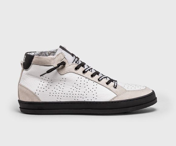 P448 Love High Top Sneaker in White/Black